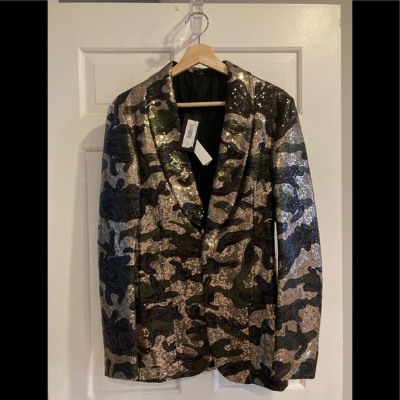 R13 sequin camo jacket.. $1795 Size XS. - Picture 7 of 8